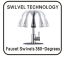 AA Faucet Brushed Nickel Stainless Steel Kitchen Faucet w/High Arc Pull-Down Sprayer (AR-D3411-B2)