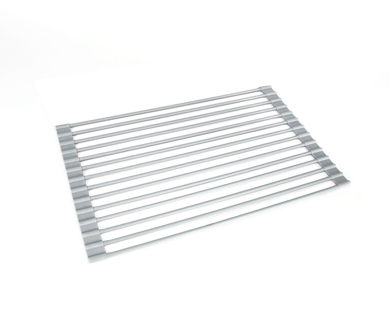 AA Faucet 20.4-Inch Grey Stainless Steel Over the Sink Roll-Up Dish Drying Rack (AR-3530CM-GY)