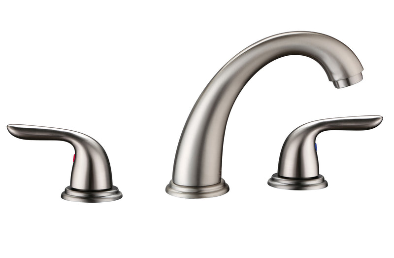 AA Faucet Brushed Nickel Stainless Steel 3 Holes Widespread Bathroom Faucet (AR-B0377-B)