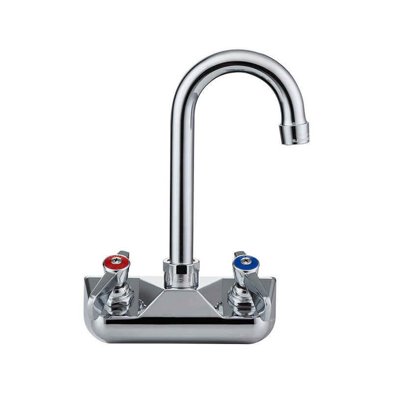 AA Faucet 4-Inch Wall-Mount Faucet w/3-1/2" Gooseneck Spout for Hand Sink (AA-410G)