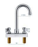 AA Faucet Copper 4-Inch Deck-Mount Faucet w/3-1/2" Gooseneck Spout for Hand Sink (AA-420C)