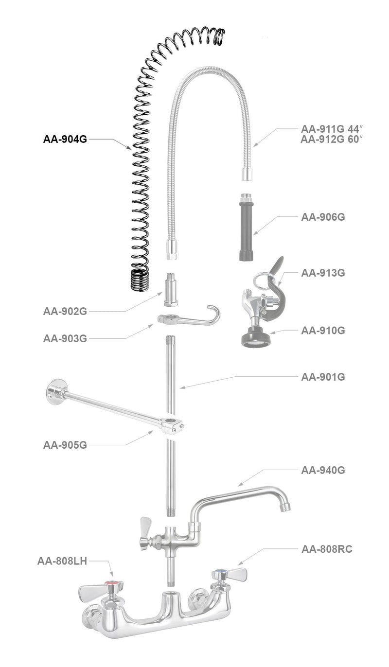 AA Faucet Heat Treated Spring Hose Guard (AA-904G)