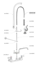 AA Faucet 44 Inch Pre-Rinse hose Assembly with Grid (AA-911G)