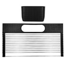 AA Faucet Black Stainless Steel Roll-Up Dish Drying Rack with Utensil Caddy (AR-28CM-BK)