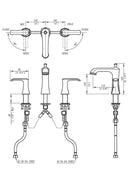 AA Faucet Stainless Steel Widespread Bathroom Faucet (AR-B3583-B)