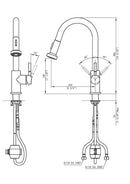 AA Faucet Stainless Steel Kitchen Faucet w/High Arc Pull-Down Sprayer  (AR-D3411-B)