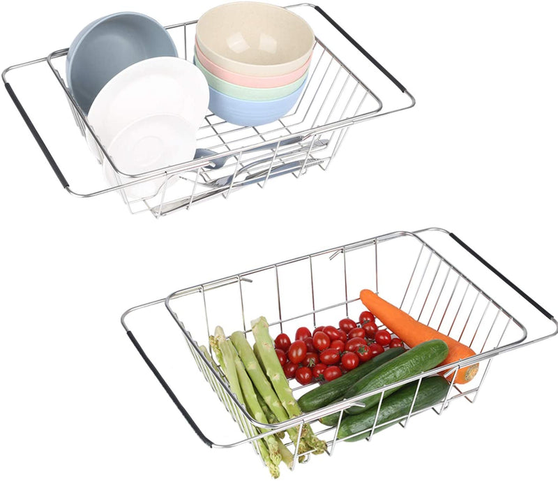 Stainless Steel Expandable Dish Drying Rack AA Faucet
