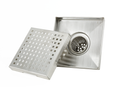 AA Faucet 5-Inch Brushed Stainless Steel Square Shower Drain (AR-SHWRDRAIN-SQ1)