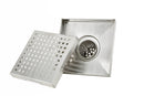 AA Faucet 5-Inch Brushed Stainless Steel Square Shower Drain (AR-SHWRDRAIN-SQ1)