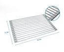 AA Faucet 20.4-Inch Grey Stainless Steel Over the Sink Roll-Up Dish Drying Rack (AR-3530CM-GY)