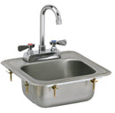 AA Faucet Drop In Hand Sink w/ Lead-free Faucet and Strainer (HS-1317IG)