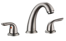 AA Faucet Brushed Nickel Stainless Steel 3 Holes Widespread Bathroom Faucet (AR-B0377-B)