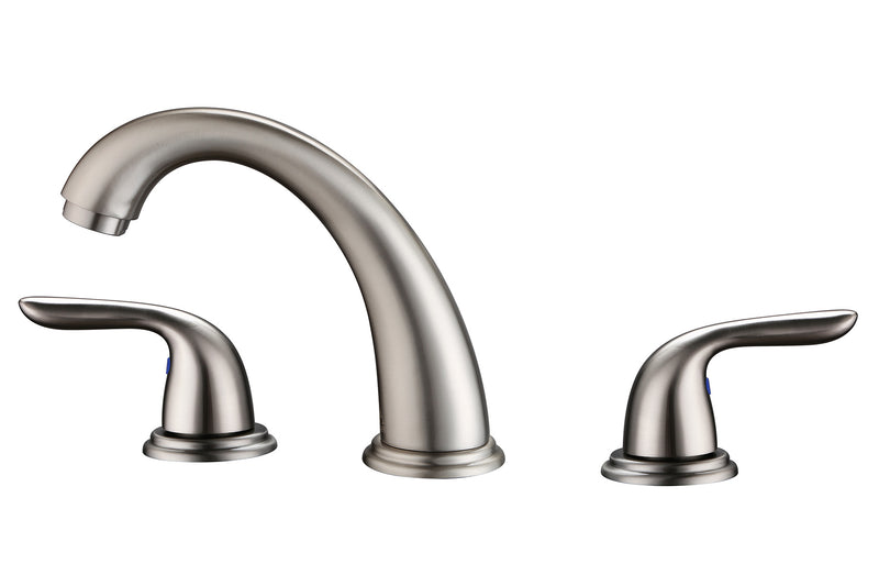 AA Faucet Brushed Nickel Stainless Steel 3 Holes Widespread Bathroom Faucet (AR-B0377-B)