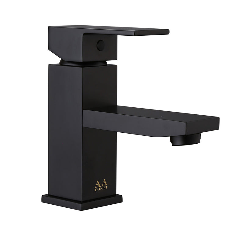 AA Faucet Matte Black Stainless Steel Single Handle Bathroom Faucet (AR-B0033-M)