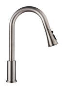 AA Faucet Brushed Nickel Stainless Steel Kitchen Faucet w/High Arc Pull-Down Sprayer (AR-D3411-B2)