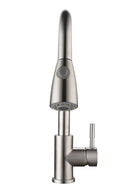 AA Faucet Brushed Nickel Stainless Steel Kitchen Faucet w/High Arc Pull-Down Sprayer (AR-D3411-B1)
