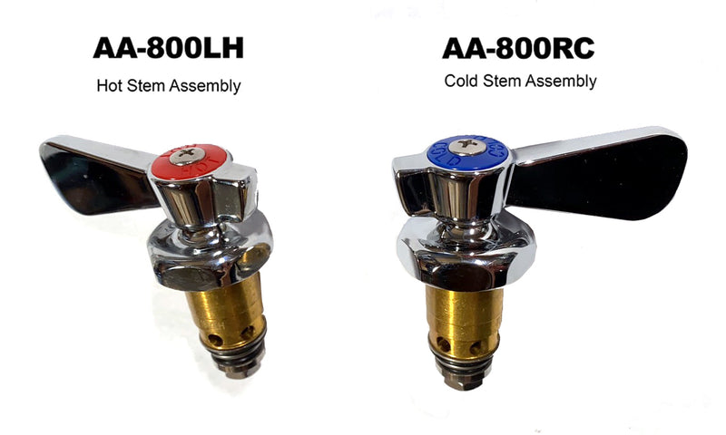 AA Faucet Stem Check Unit w/ B-Handle - Hot (Model AA-800LH) for Commercial Duty Faucet AA-988GT & AA-8xxGT Only