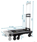 AA Faucet Large Folding 6 Wheels Cart Hand Truck Dolly Push Collapsible w/Brakes (AA-PLCRTLGE-2)