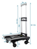 AA Faucet Small Folding 4 Wheels Cart Hand Truck Dolly Push Collapsible w/Brakes (AA-PLCRTSML-2)